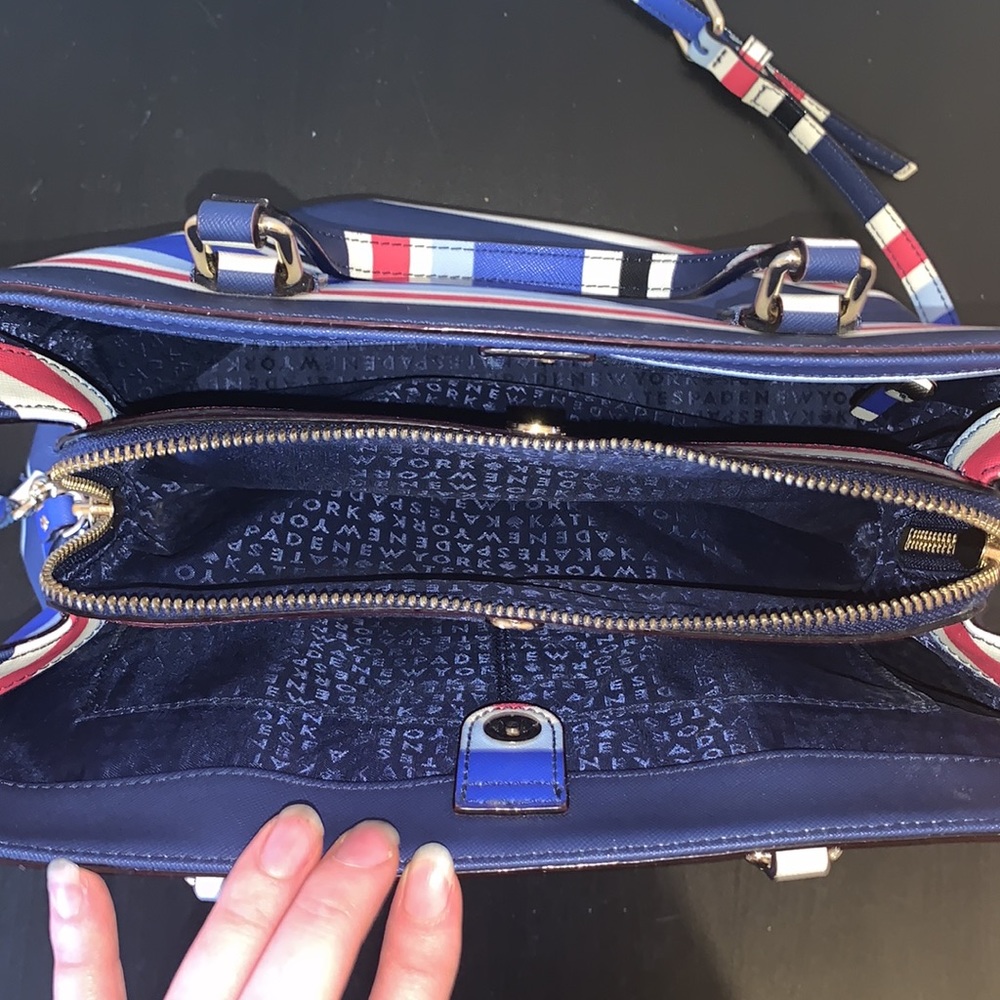 Kate Spade Evangelie Laurel Way Striped Satchel - Picture 11 of 14